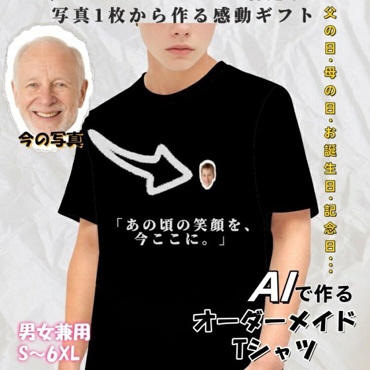 もしもあの人が子供だったら？AI生成写真で作るオリジナルTシャツ｜サプライズプレゼント 8