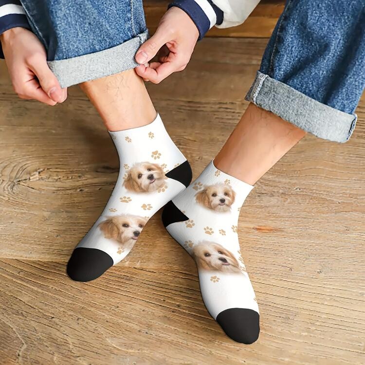 あなたの顔写真で作るカスタムソックス｜おもしろギフトにぴったり ローカット 6