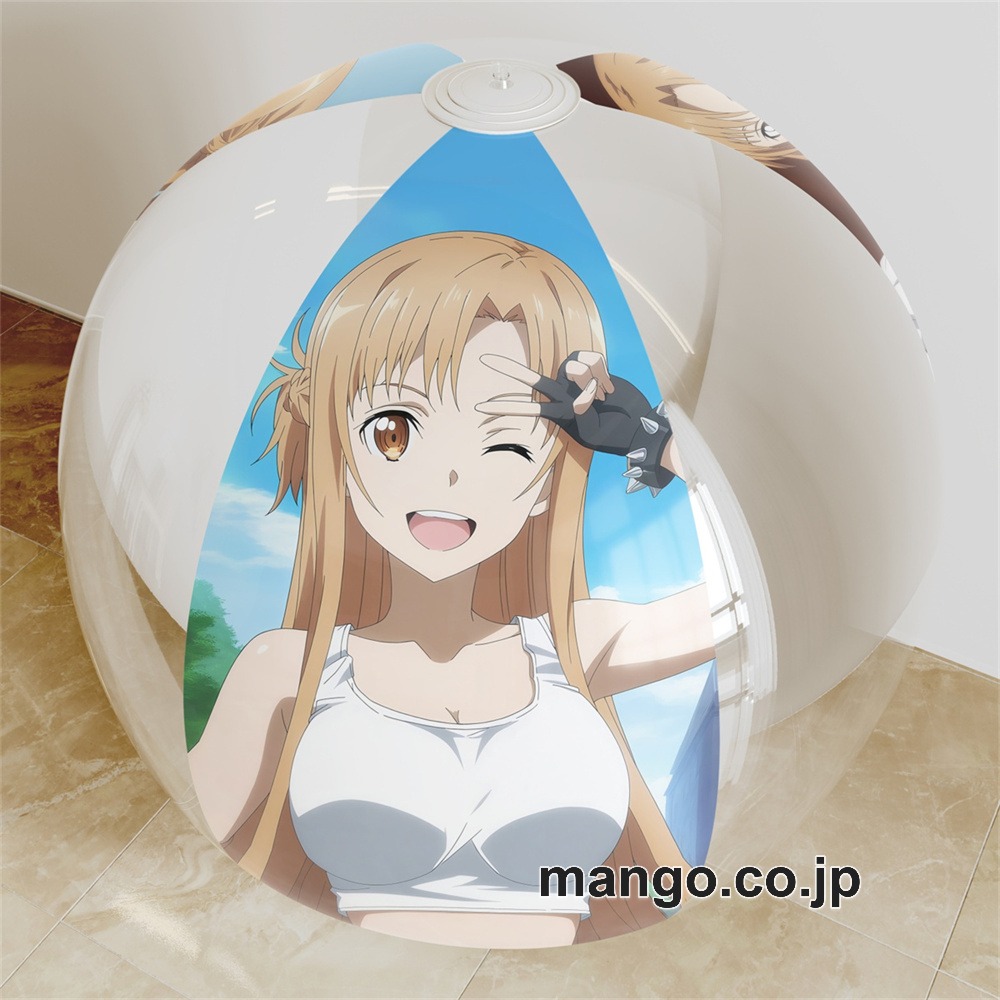 【抱き枕カバー / 等身大】 アニメ キャラクター ビーチボール【SAO】アスナ 海洋ボール PVC製 キャラクターグッズ コレクション用｜空気ビニール製 等身大抱き枕 コレクション向けグッズ