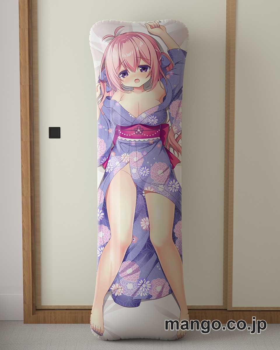 【抱き枕カバー / 等身大】 アニメ抱き枕カバー【バーチャルYoutuber】桃々乃ゆずゆ浴衣大型クッションキャラクターグッズPVC製コレクション用｜空気ビニール製 等身大抱き枕 コレクション向けグッズ 2