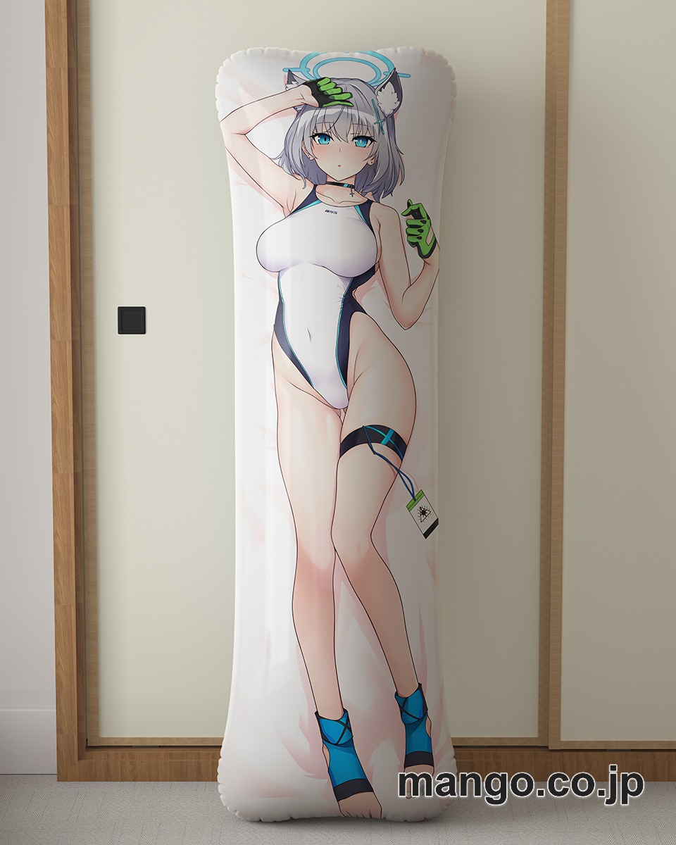 【抱き枕カバー / 等身大】 アニメ抱き枕カバー【ブルーアーカイブ】競泳水着砂狼シロコ大型クッションキャラクターグッズPVC製コレクション用｜PVC エアクッション 等身大サイズ 立体ディスプレイ