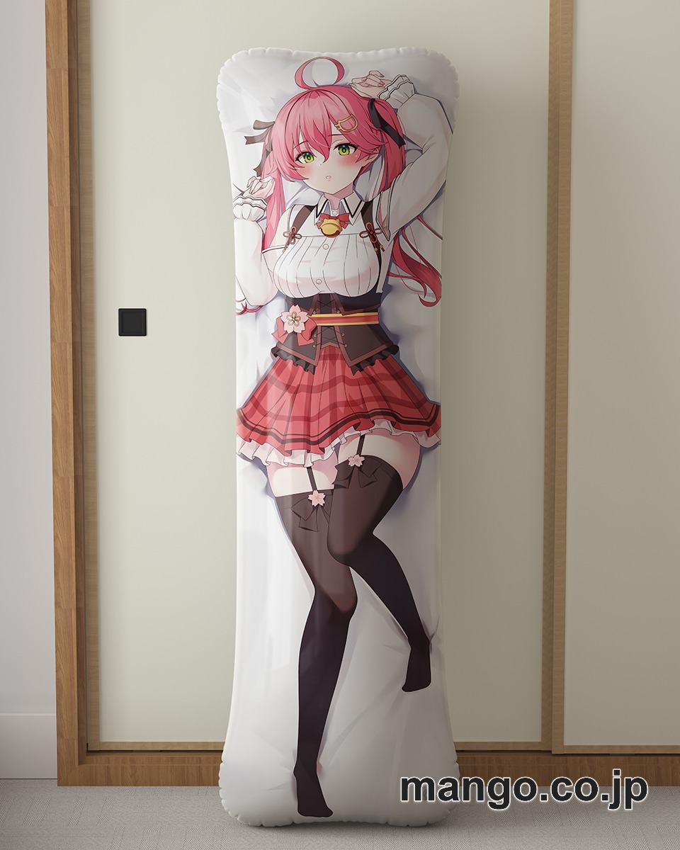 【抱き枕カバー / 等身大】 アニメ抱き枕カバー【バーチャルYoutuber】さくらみこ大型クッションキャラクターグッズPVC製コレクション用｜空気ビニール製 等身大抱き枕 コレクション向けグッズ