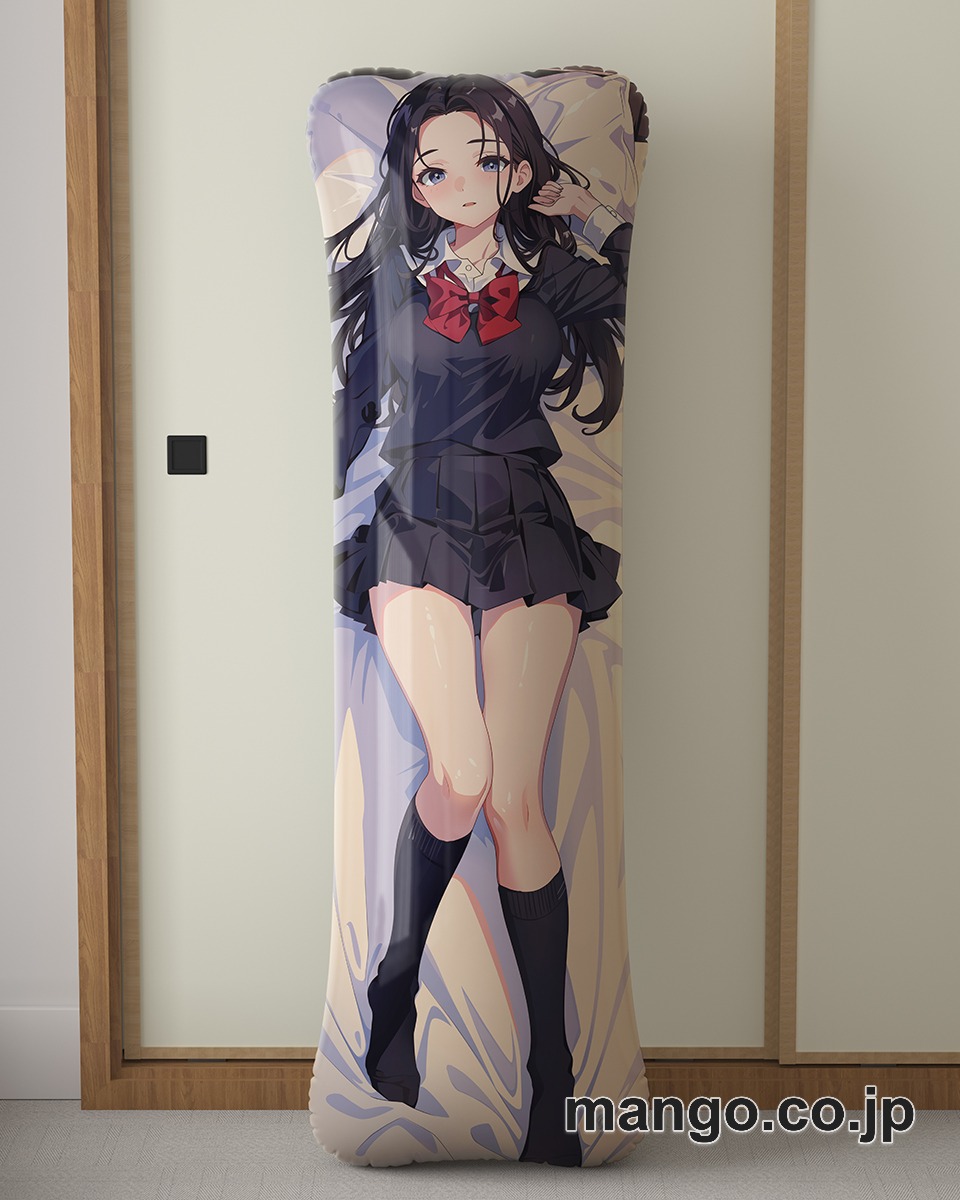 【抱き枕カバー / 等身大】 アニメ抱き枕カバー黒髪ロングJK大型クッションキャラクターグッズPVC製コレクション用 等身大 抱き枕 空気ビニール製 キャラクターグッズ