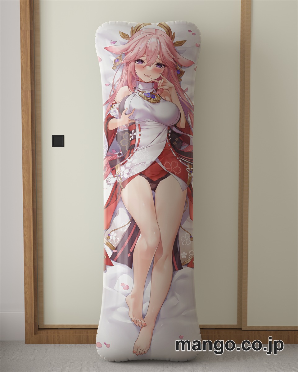 【抱き枕カバー / 等身大】 アニメ抱き枕カバー【原神】八重神子大型クッションキャラクターグッズPVC製コレクション用｜等身大エアクッション ビッグサイズ PVC製 アニメグッズ
