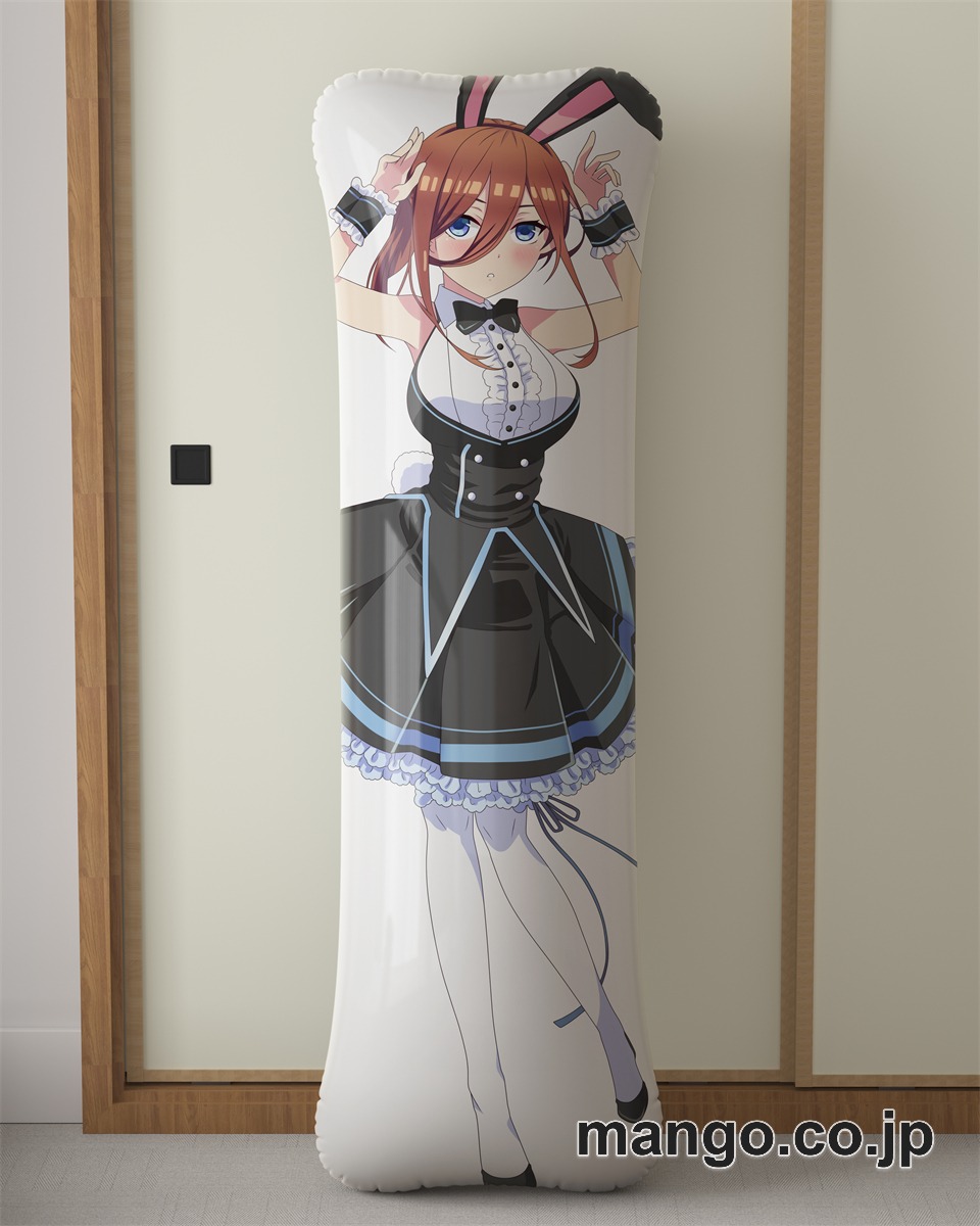 【抱き枕カバー / 等身大】 アニメ抱き枕カバー五等分の花嫁バニーガール中野三玖大型クッションキャラクターグッズPVC製コレクション用｜PVC エアクッション 等身大サイズ 立体ディスプレイ 2