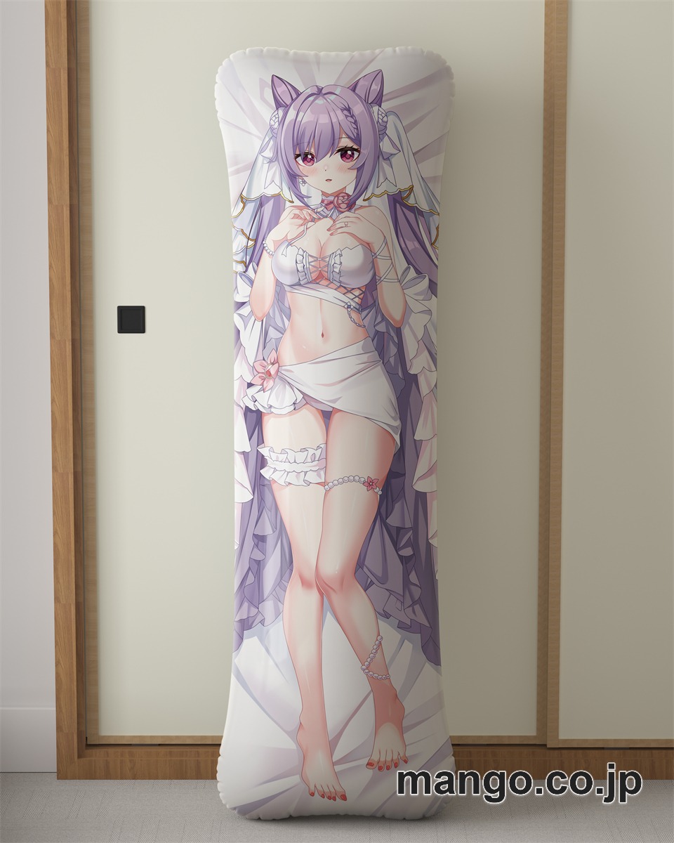 【抱き枕カバー / 等身大】 アニメ抱き枕カバー【原神】刻晴花嫁大型クッションキャラクターグッズPVC製コレクション用｜空気ビニール製 等身大抱き枕 コレクション向けグッズ 2