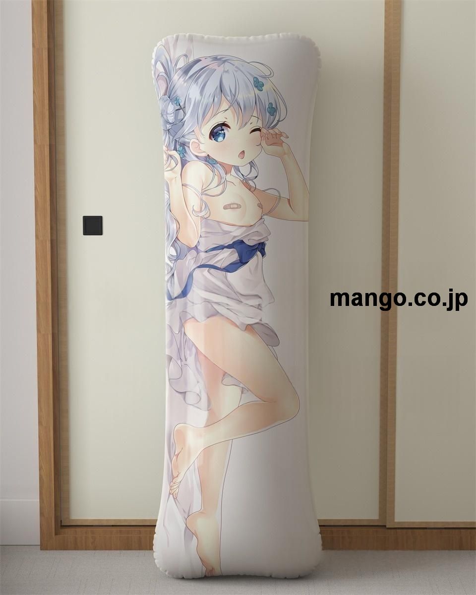 【抱き枕カバー / 等身大】 アニメ抱き枕カバー【ご注文はうさぎですか？】チノちゃん大型クッションキャラクターグッズPVC製コレクション用｜等身大エアクッション ビッグサイズ PVC製 アニメグッズ 2