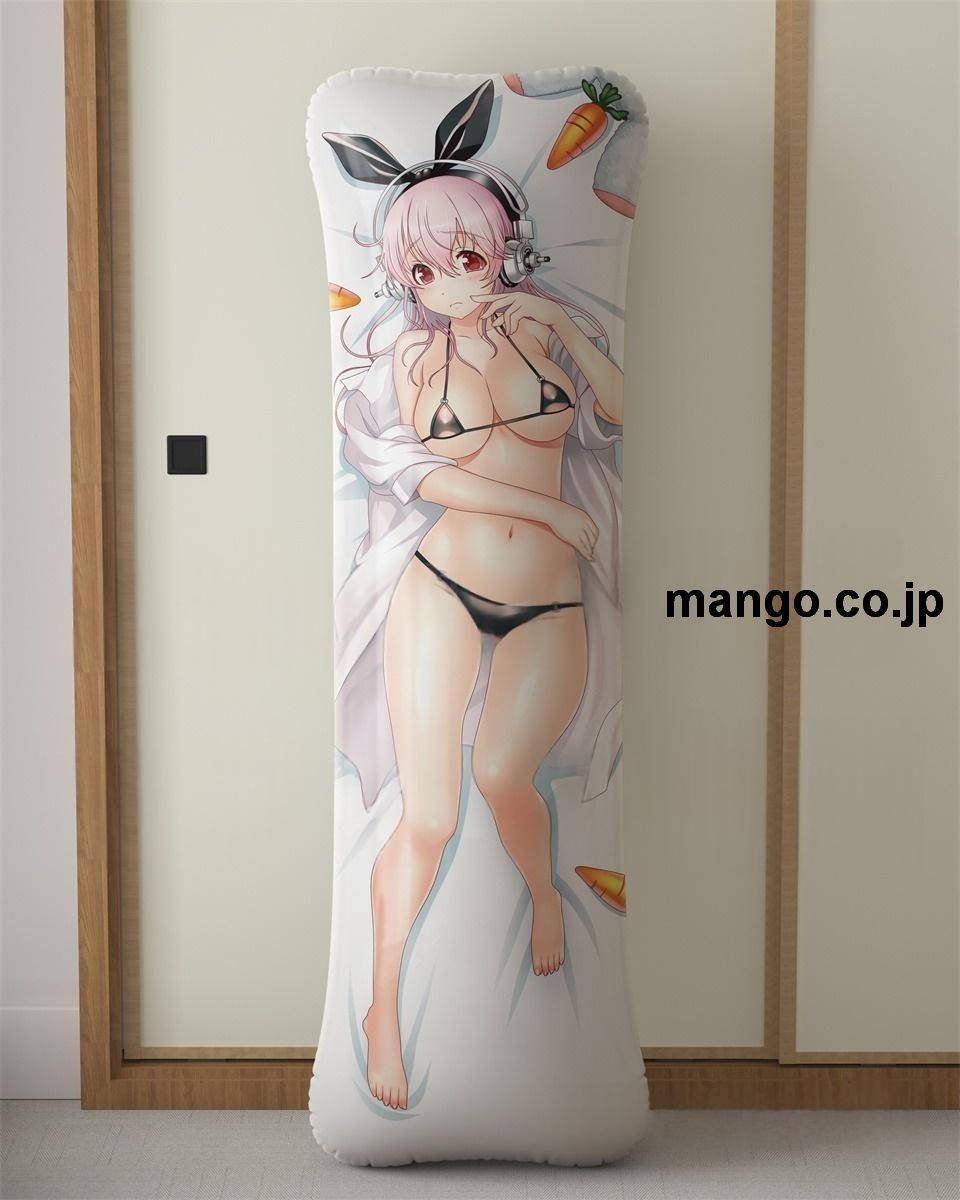 【抱き枕カバー / 等身大】 アニメ抱き枕カバーすーぱーそに子彼シャツ大型クッションキャラクターグッズPVC製コレクション用 ビッグサイズ 等身大クッション 立体キャラクターアイテム 2