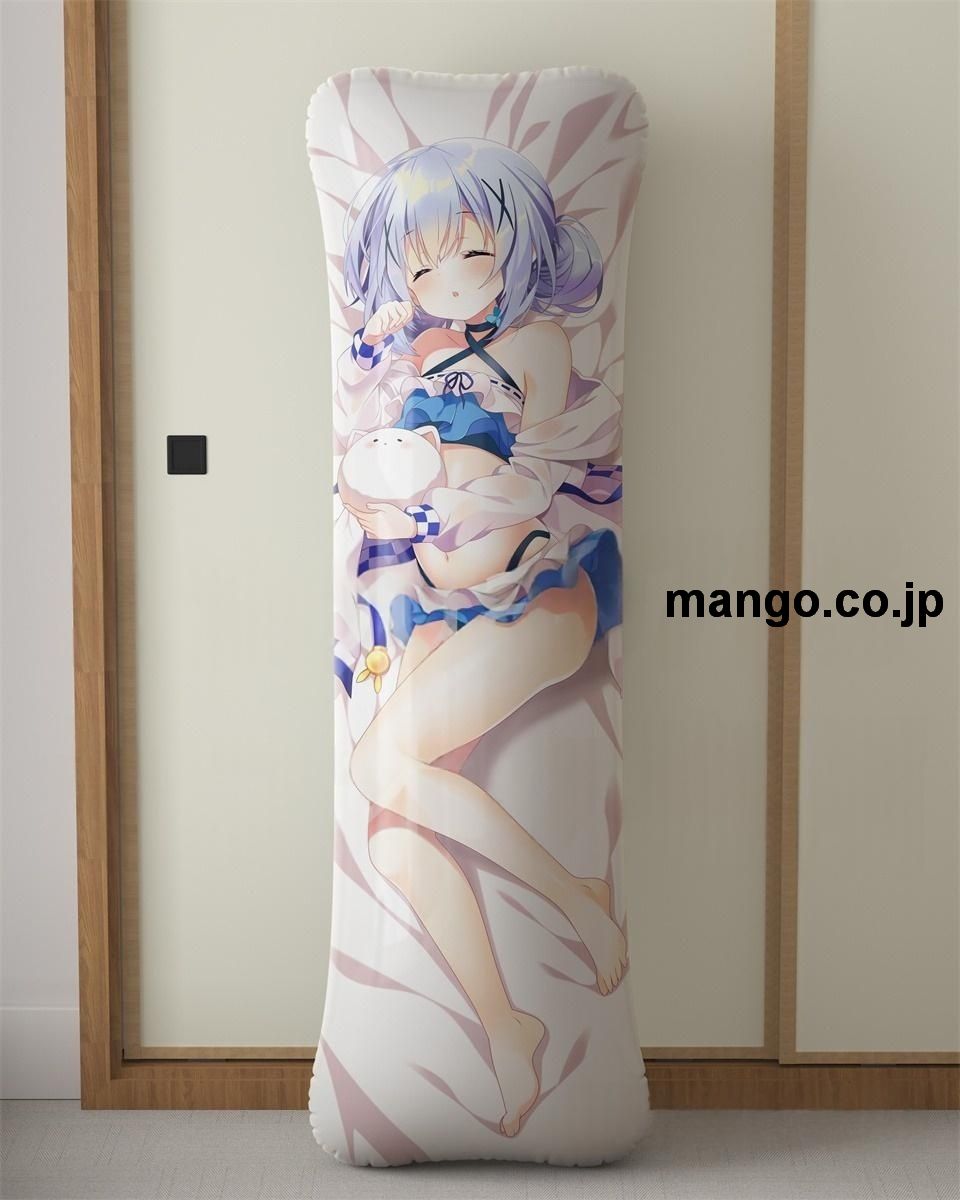 【抱き枕カバー / 等身大】 アニメ抱き枕カバー【ご注文はうさぎですか？】チノちゃん大型クッションキャラクターグッズPVC製コレクション用｜空気ビニール製 等身大抱き枕 コレクション向けグッズ 2