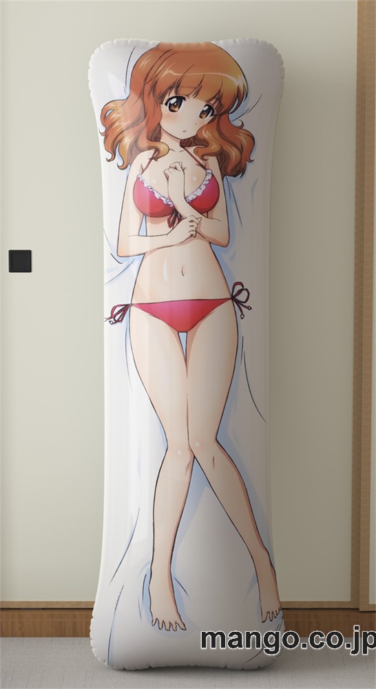 【抱き枕カバー / 等身大】 アニメ抱き枕カバーガールズ&パンツァー武部沙織大型クッションキャラクターグッズPVC製コレクション用｜空気ビニール製 等身大抱き枕 コレクション向けグッズ