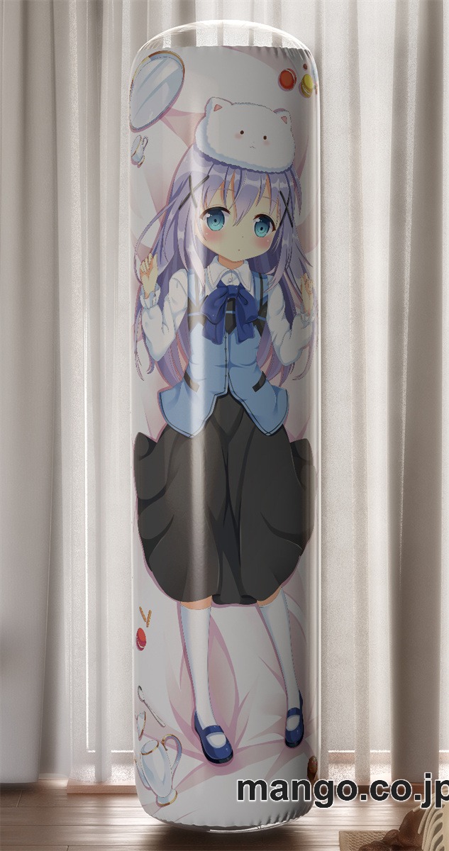 【おきあがりこぼし】PVC フィギュア風 / 立体ディスプレイ アニメ キャラクター バランスクッション【ご注文はうさぎですか？】チノ PVC製 キャラクターグッズ コレクション用 2
