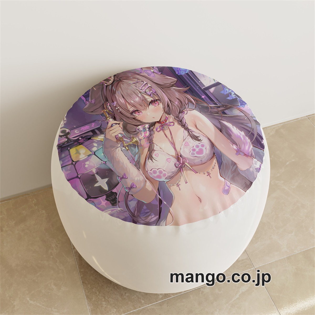 PVC ラウンドスツール【バーチャルYouTuber】小鳥遊キアラ 戌神ころね アニメ キャラクターグッズ PVC製 ラウンドスツール コレクション用 2