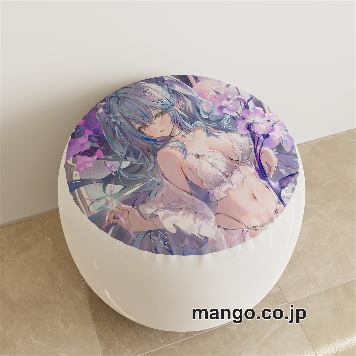 PVC ラウンドスツール【バーチャルYouTuber】一伊那尓栖 雪花ラミィ アニメ キャラクターグッズ PVC製 ラウンドスツール コレクション用