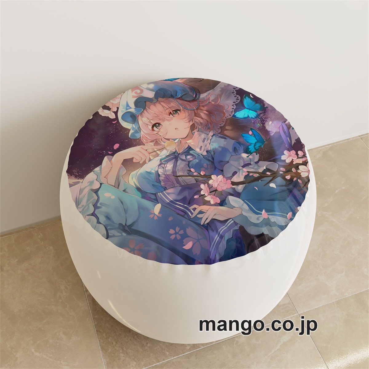 PVC ラウンドスツール【東方Project】青霊夢 西行寺幽々子 アニメ キャラクターグッズ PVC製 ラウンドスツール コレクション用 2