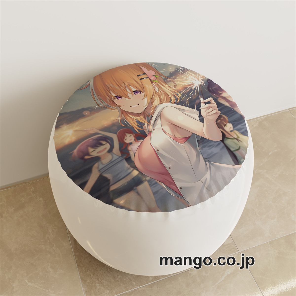 PVC ラウンドスツール【ご注文はうさぎですか】保登心愛? 香風智乃 アニメ キャラクターグッズ PVC製 ラウンドスツール コレクション用