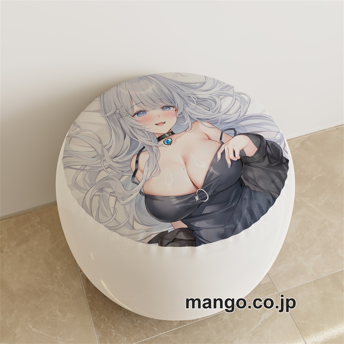 PVC ラウンドスツール【オリジナル】ケモ耳 ぱんつ アニメ キャラクターグッズ PVC製 ラウンドスツール コレクション用 2