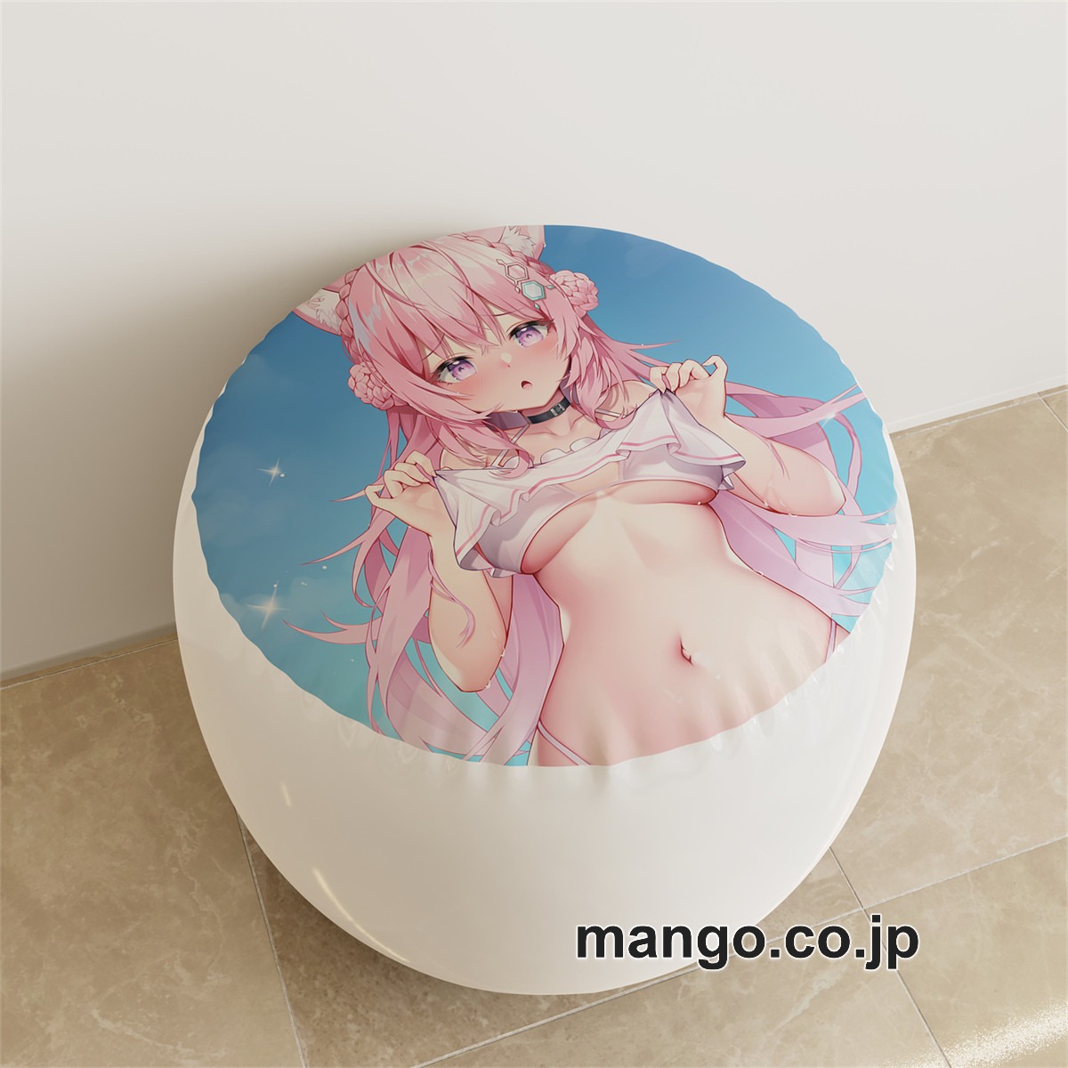 PVC ラウンドスツール【バーチャルYouTuber】ラプラス 博衣こより アニメ キャラクターグッズ PVC製 ラウンドスツール コレクション用 2