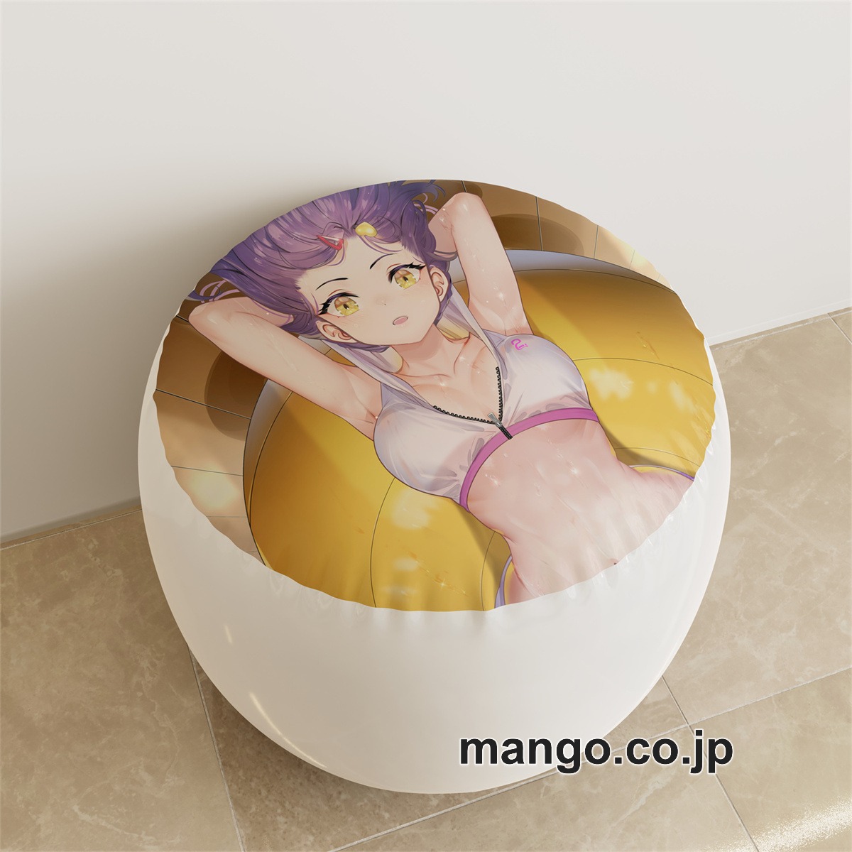PVC ラウンドスツール【オリジナル】汗だく競泳水着 アニメ キャラクターグッズ PVC製 ラウンドスツール コレクション用